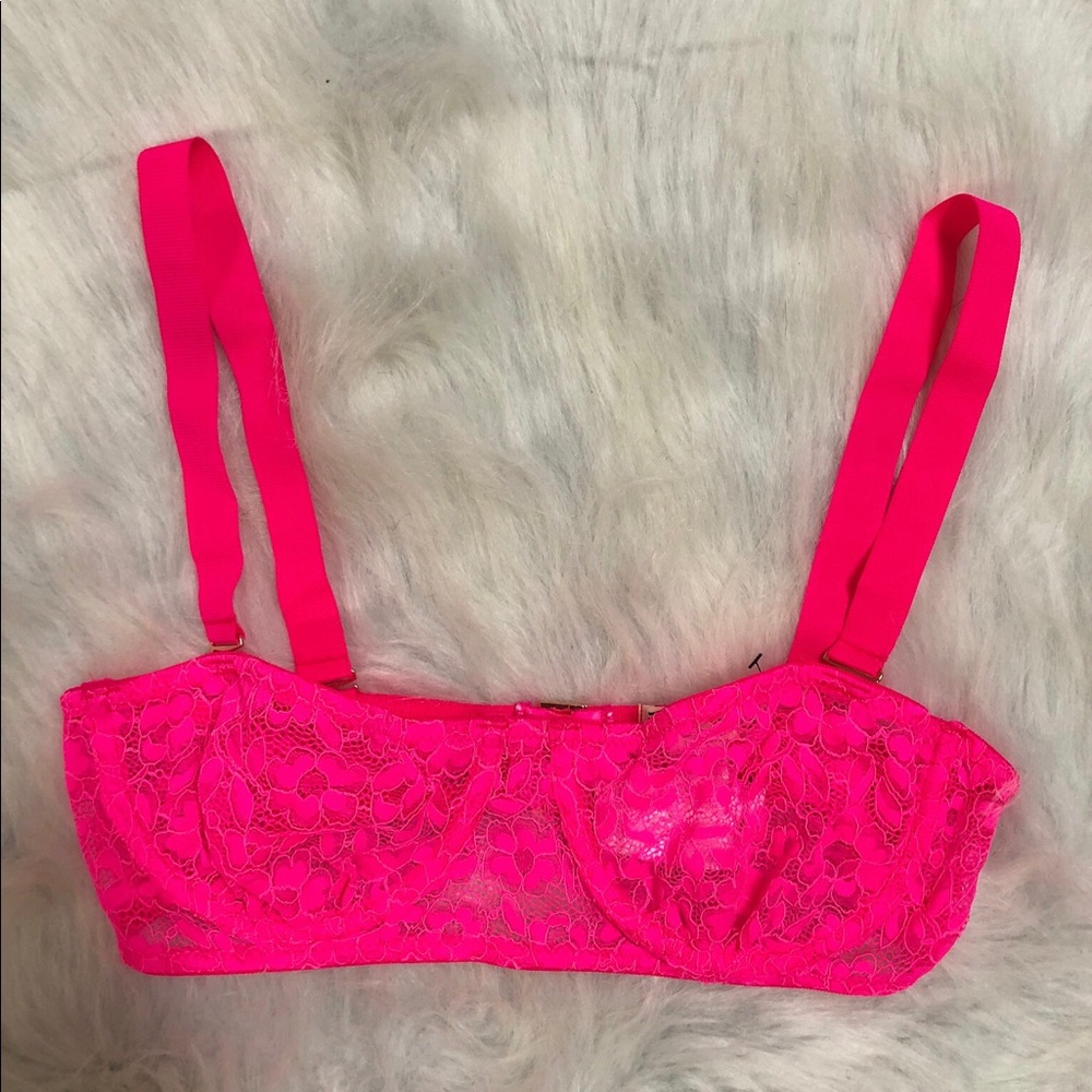 For Love & Lemons Hot Pink Underwire Bra
